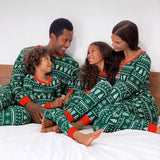 Pyjama Noel famille- Vert - Chez Mamie GiGi