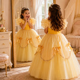 Robe Princesse filette Jaune - Chez Mamie GiGi