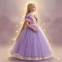 JerrisApparel Robe Princesse Raiponce Filles Déguisement Carnaval Anniversaire Fête (110, Lilas JerrisApparel Robe Princesse Raiponce Filles Déguisement Carnaval Anniversaire Fête (110, Lilas