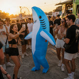 Deguisement requin gonflable- bleu