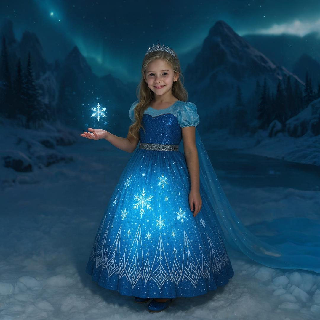 Princesse Elsa Robe De Chambre Reine Des Neiges Figurine en carton Elsa La Reine