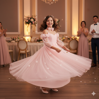 Robe demoiselle d'honneur fillette - rose