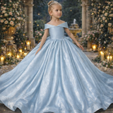 Robes filette mariage - bleu