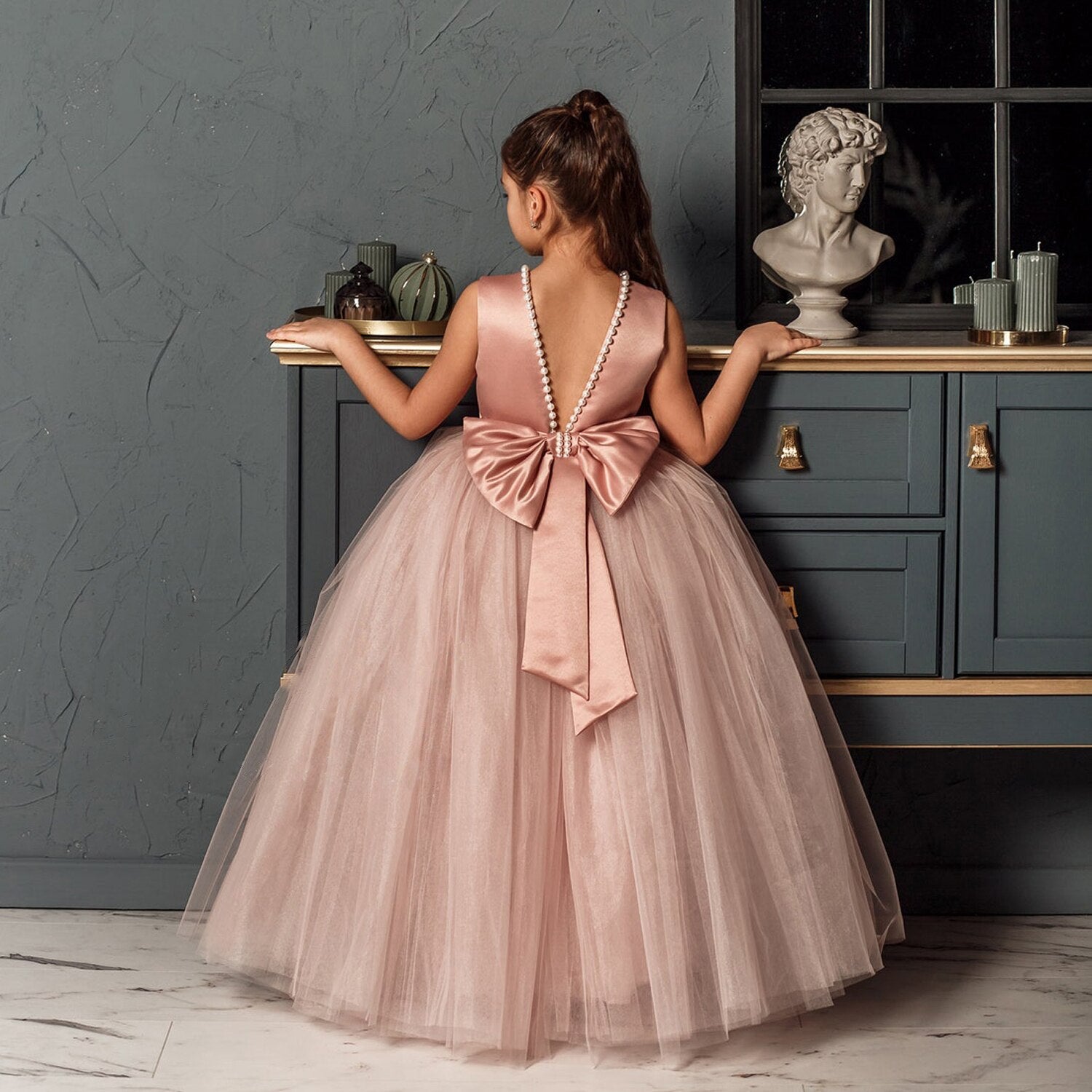 Tulle Robe De Princesse Mariage Petite Fille Avec Traine Robe