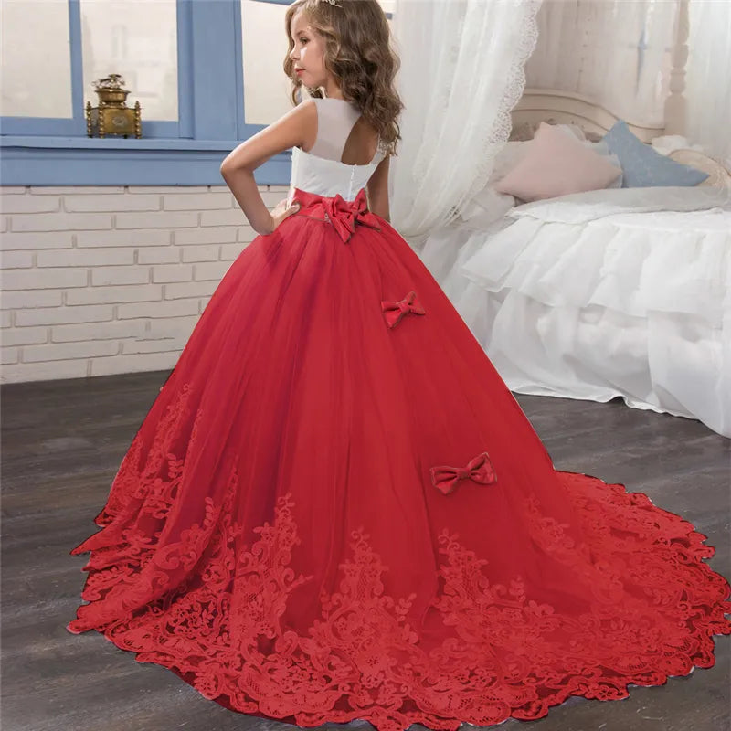 Robe de Ceremonie fille Megan Rouge