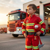 Déguisement de pompier-rouge