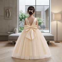 Robe Princesse Fille Mousseline Cérémonie Mariage Anniversaire Sans Manches Été 6-16 Ans – Élégante & Fluide