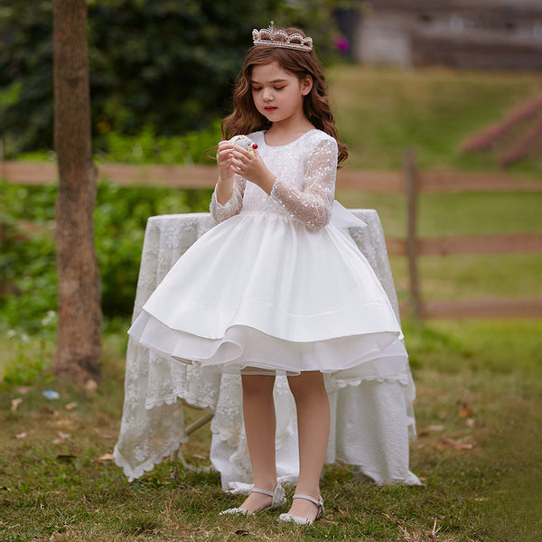 Robe Fille Eliane Et Lena Taille 10 - Imprimé Floral Gris, Pomme, Rouge, Paris, état Comme Neuve