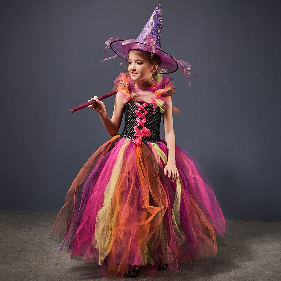 Jurebecia Fille Robe Princesse Habiller Halloween Fête D