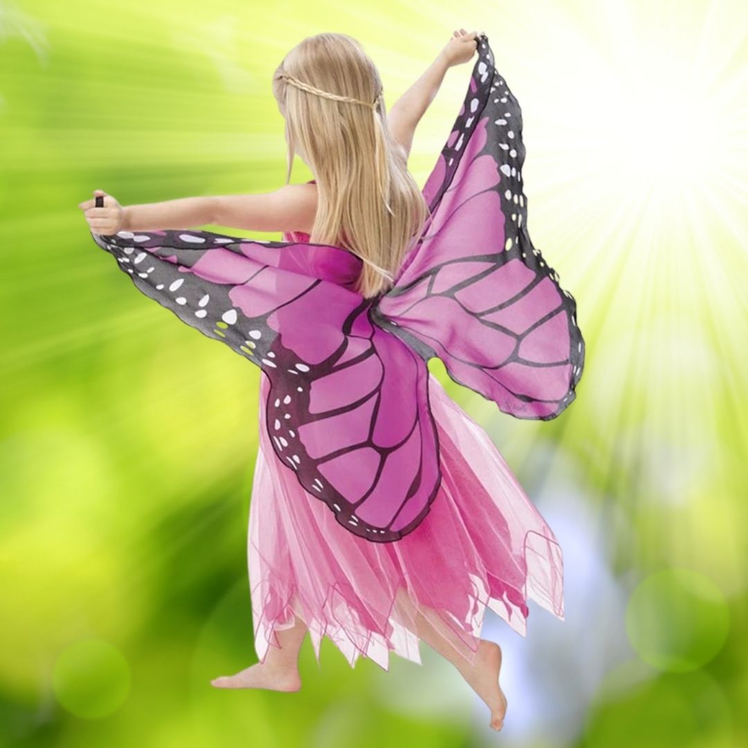 Cape de costume de papillon pour femme, Ailes Papillon Deguisement