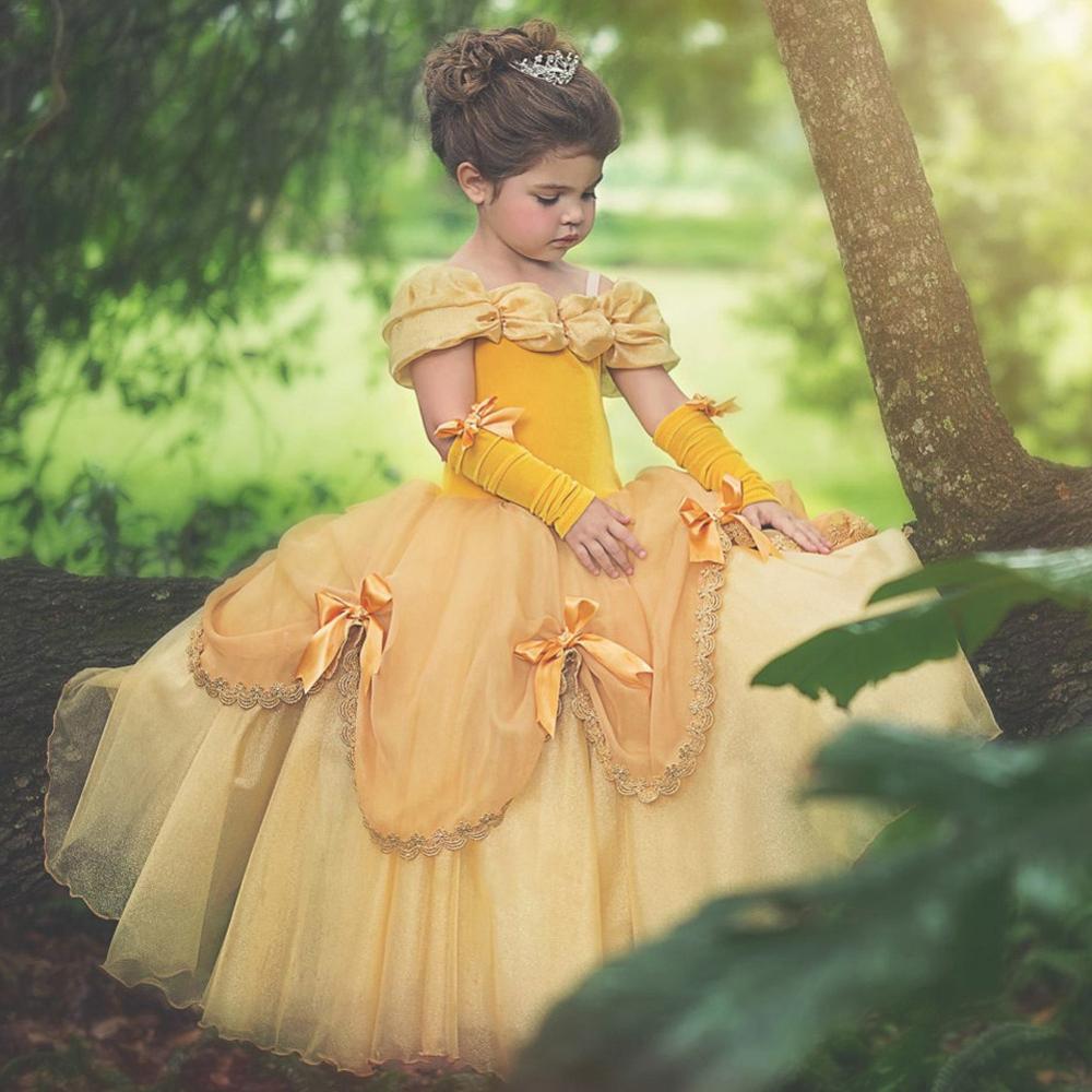 Robe Princesse Robe Belle Enfant DΓ©guisement Princesse Belle 3/4