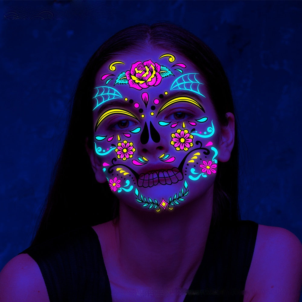 Tatouage Autocollant - Fluorescent Halloween - Chez Mamie GiGi